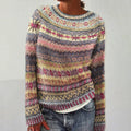 Rowan - Striped Fair Isle Knit Sweater