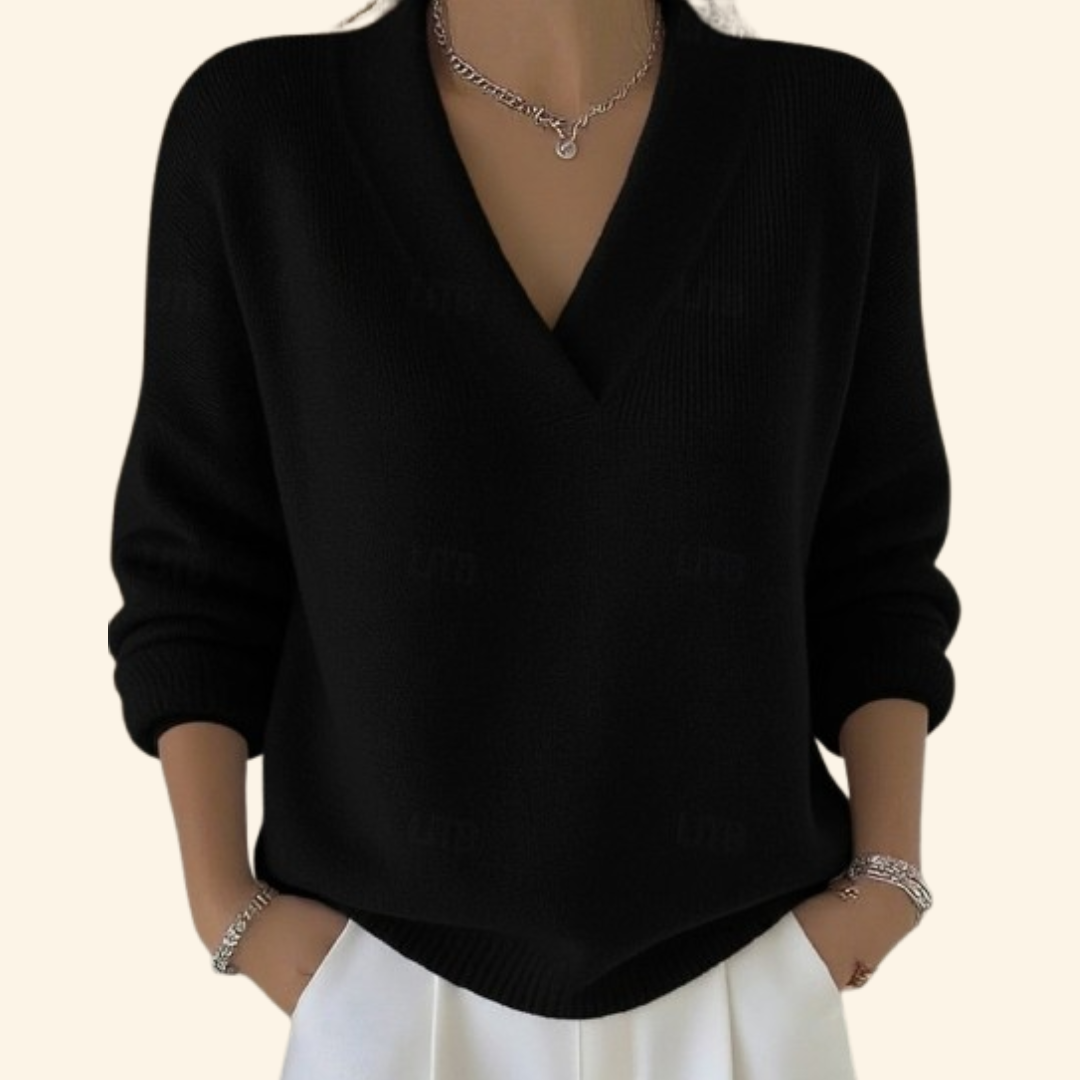 Roxane | Women's Drop Shoulder V Neck Sweater 1