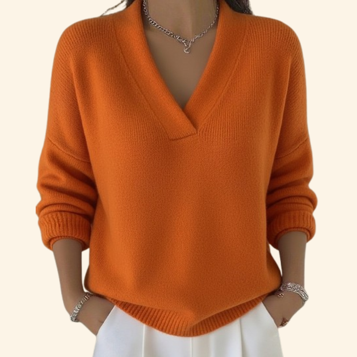 Roxane | Women's Drop Shoulder V Neck Sweater 3