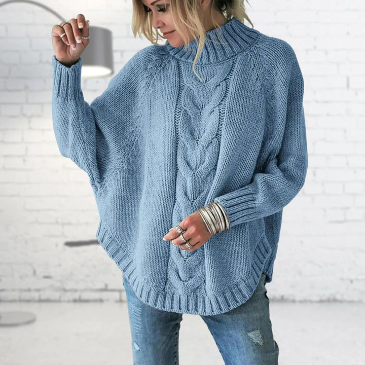 Rozemarijn | Women's Oversized Sweater Turtleneck Knit Pullover Tunic 1