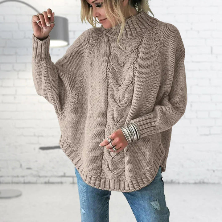 Rozemarijn | Women's Oversized Sweater Turtleneck Knit Pullover Tunic 3