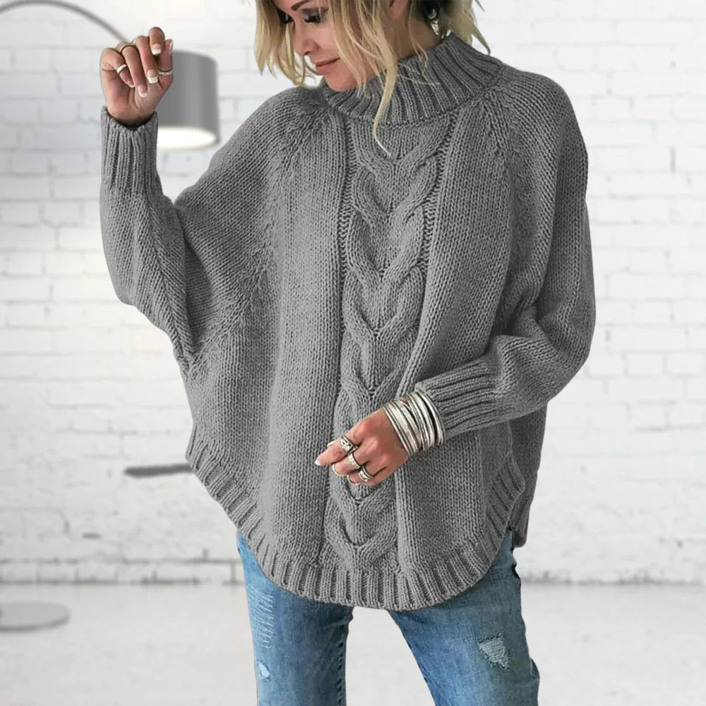 Rozemarijn | Women's Oversized Sweater Turtleneck Knit Pullover Tunic 4