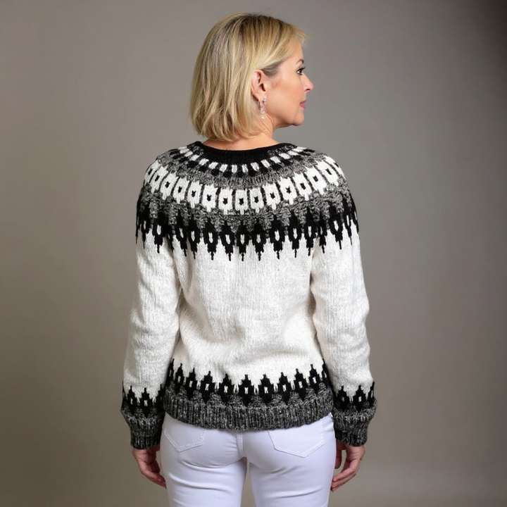 Runa - Folk Fair Isle Knit Cardigan 2