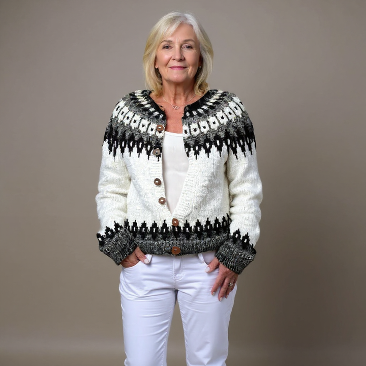 Runa - Folk Fair Isle Knit Cardigan 3