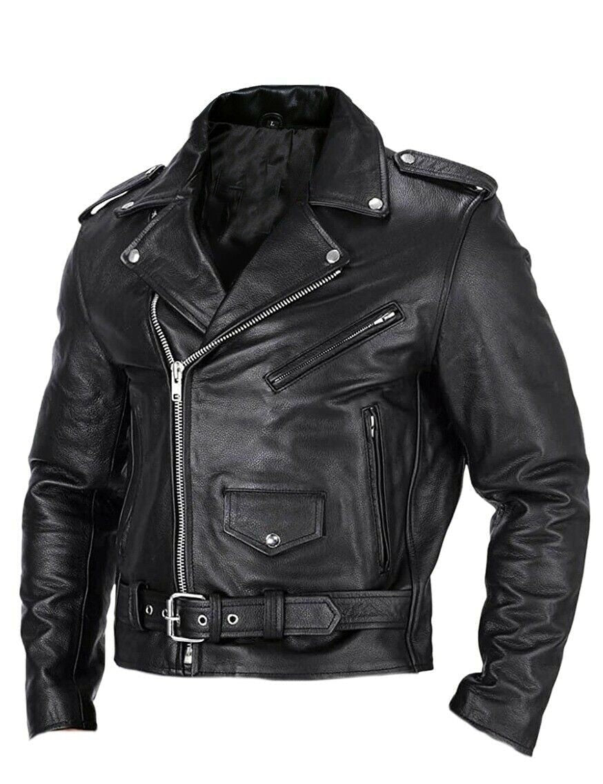 Ryan | Men's Leather Biker Jacket Motorcycle Racer Vintage 1