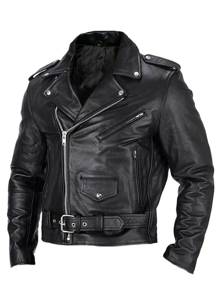 Ryan | Men's Leather Biker Jacket Motorcycle Racer Vintage 1