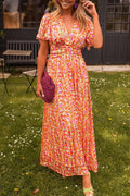 Sandra |  Elegant Maxi Dress with V-Neck