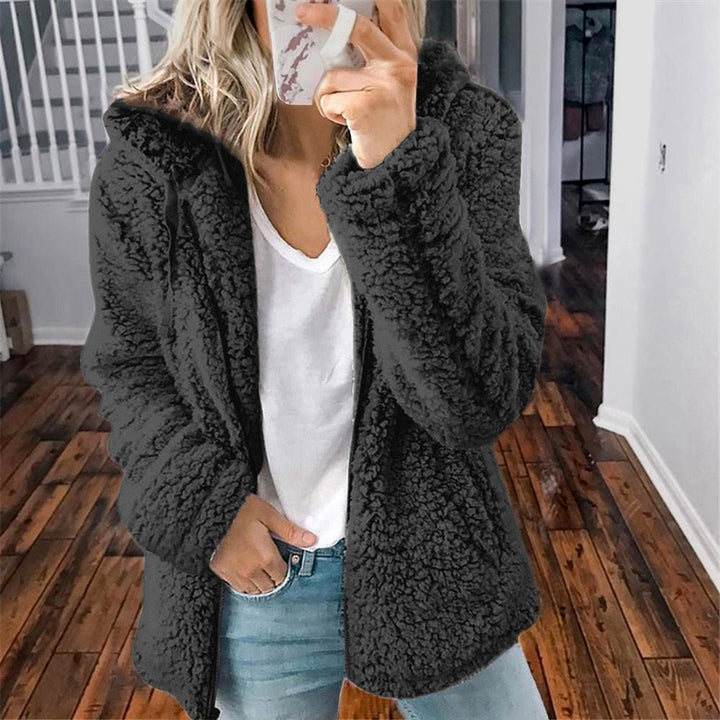 Sandy | Women's Sherpa Jacket Hooded Zip Up 3