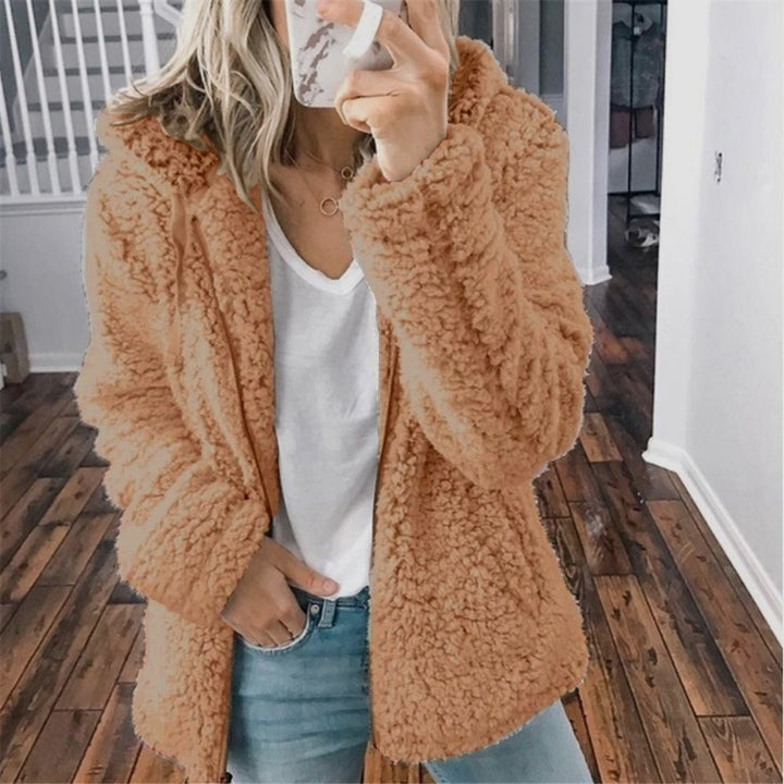 Sandy | Women's Sherpa Jacket Hooded Zip Up 4