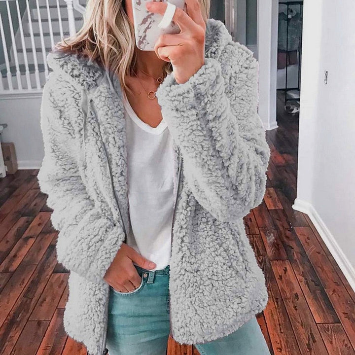 Sandy | Women's Sherpa Jacket Hooded Zip Up 7