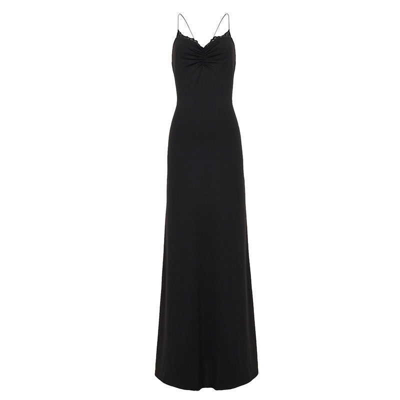 Selene - Black Backless Mermaid Gown Dress 1
