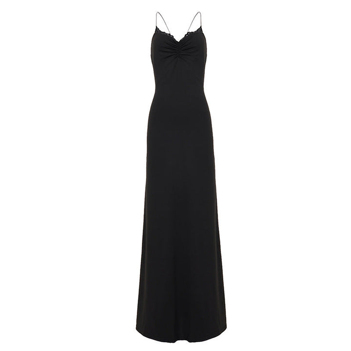 Selene - Black Backless Mermaid Gown Dress 1