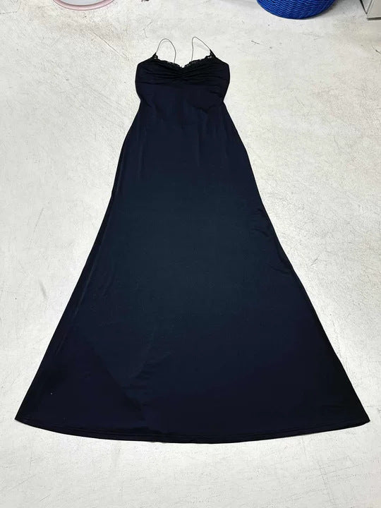 Selene - Black Backless Mermaid Gown Dress 7