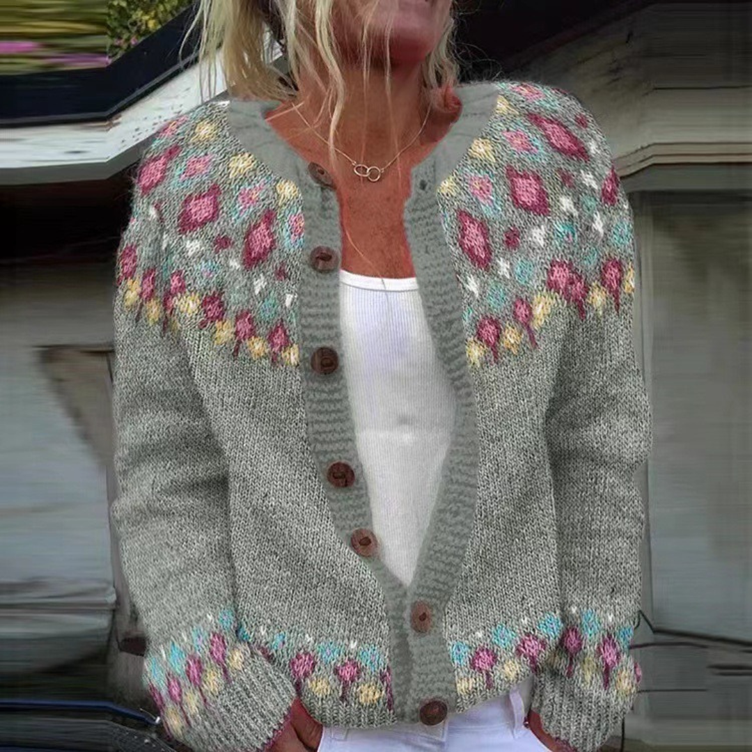Selin - Fair Isle Knit Cardigan 1