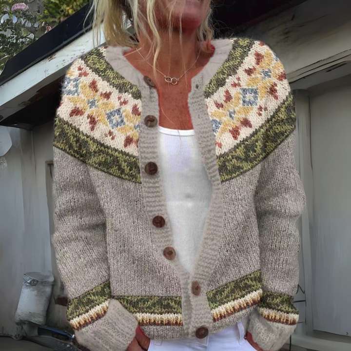 Sienna - Fair Isle Knit Cardigan 1