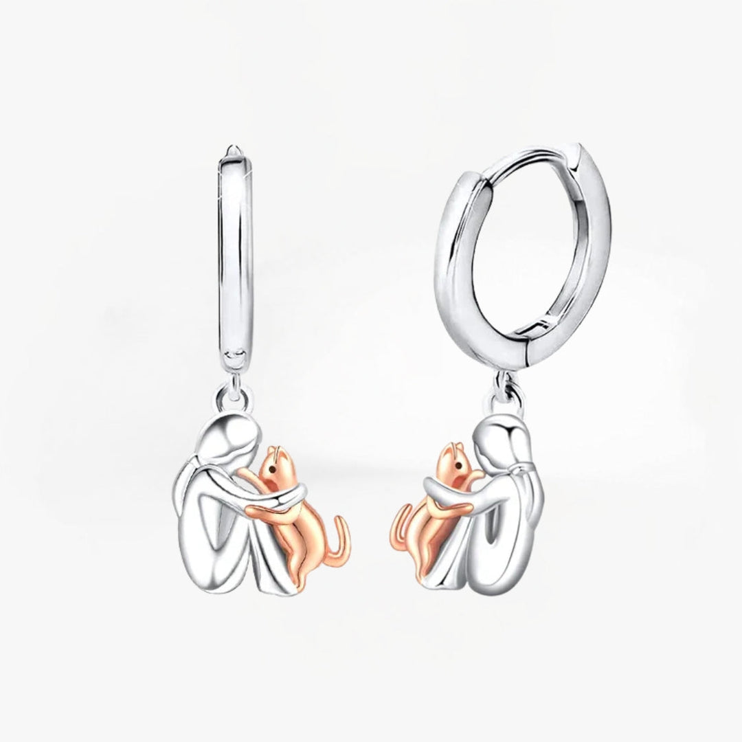 Preston & Payton™ | Cat Icon Earrings (Round Closure)