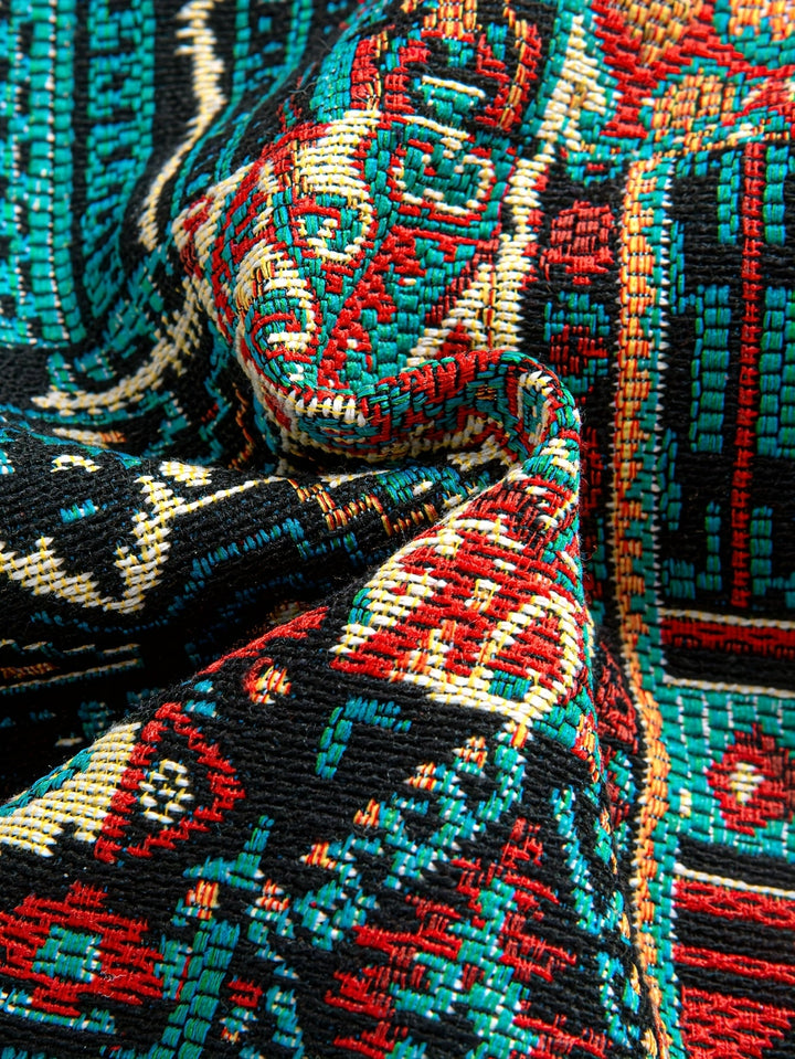 Men's Aztec Print Lapel Overshirt Jacket – Detail View