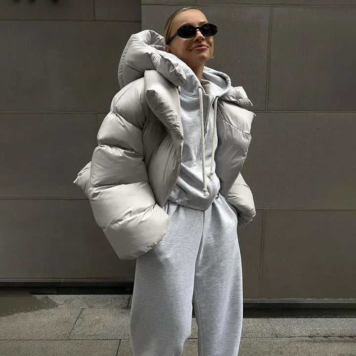 Sietske | Women's Puffer Jacket Hooded Quilted Winter Oversized 3