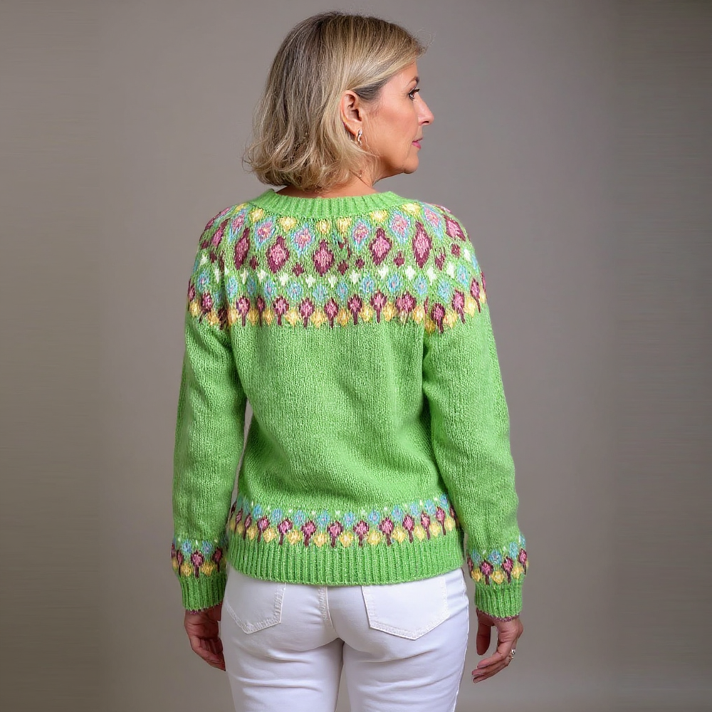 Silje - Nordic Fair Isle Knit Cardigan 2