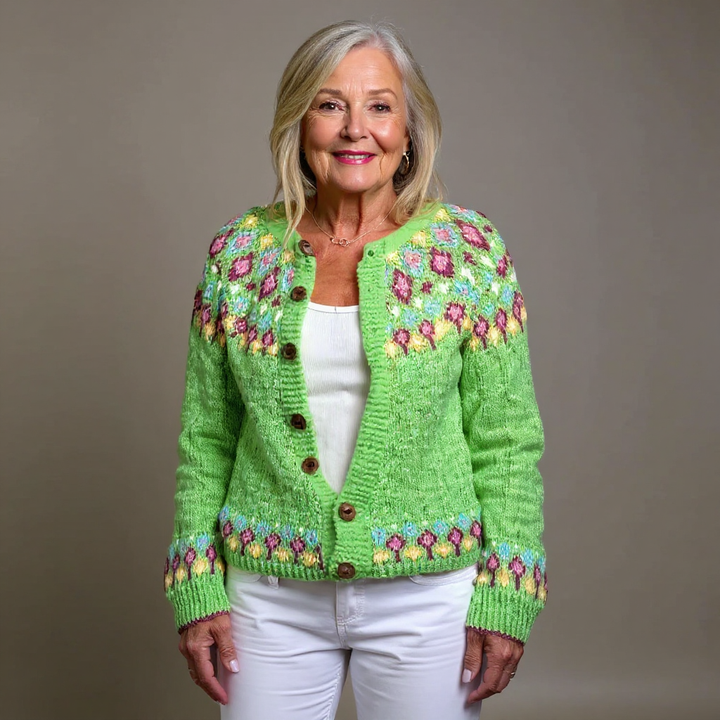 Silje - Nordic Fair Isle Knit Cardigan 3