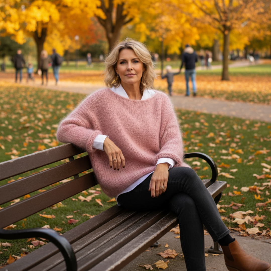 Sofia - Soft Fuzzy Boat Neck Sweater 4