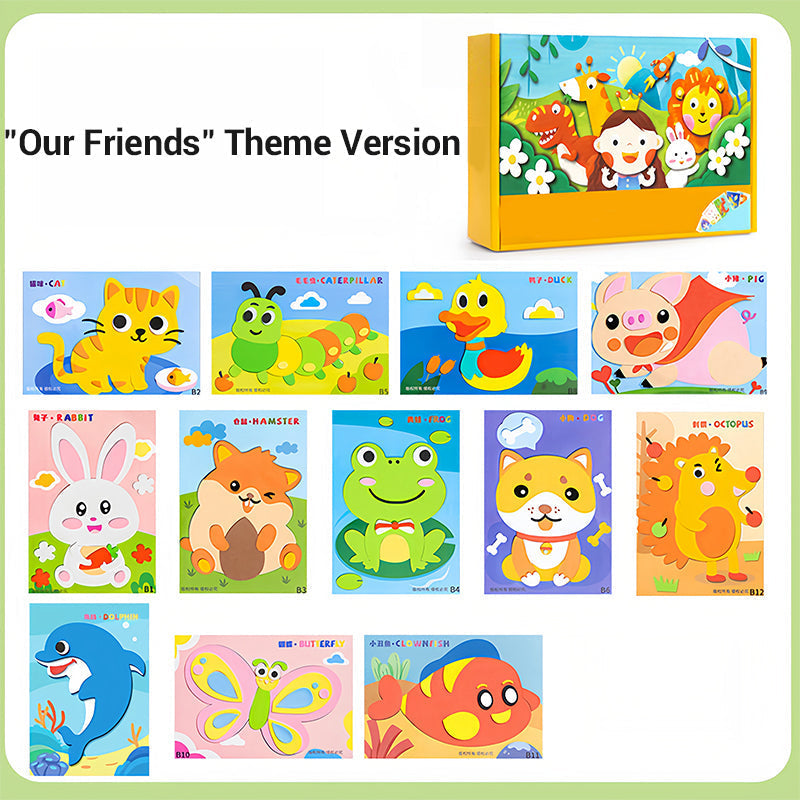 DIY 3D EVA Craft Stickers for Kids