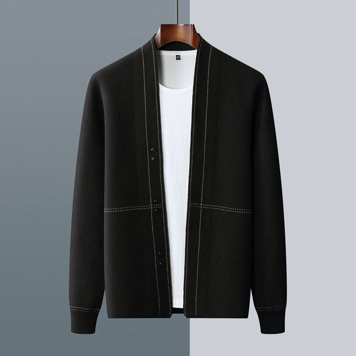Stefan | Men's Cardigan Sweater Knit Jacket Button Up 3