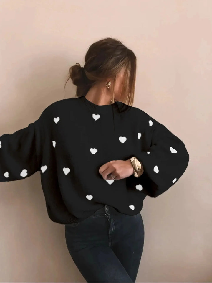 Stijntje | Women's Embroidered Sweater Knit Pullover Oversized Crew Neck 1