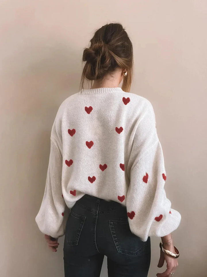 Stijntje | Women's Embroidered Sweater Knit Pullover Oversized Crew Neck 10