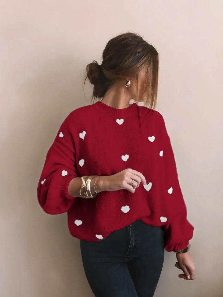 Stijntje | Women's Embroidered Sweater Knit Pullover Oversized Crew Neck 11