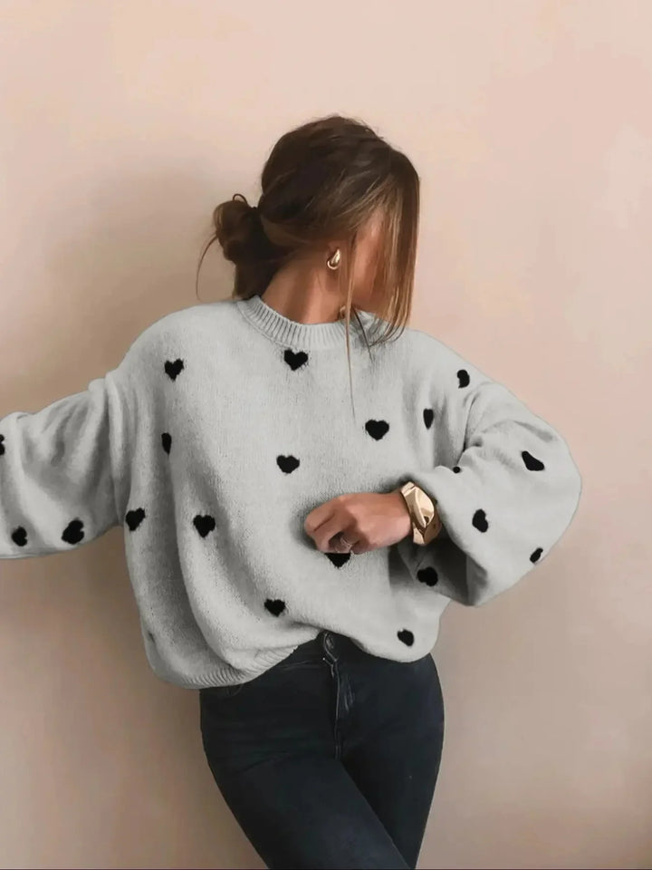 Stijntje | Women's Embroidered Sweater Knit Pullover Oversized Crew Neck 2