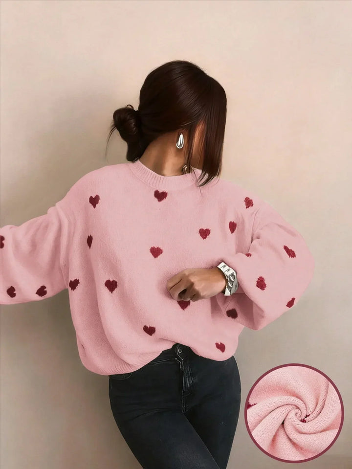 Stijntje | Women's Embroidered Sweater Knit Pullover Oversized Crew Neck 5