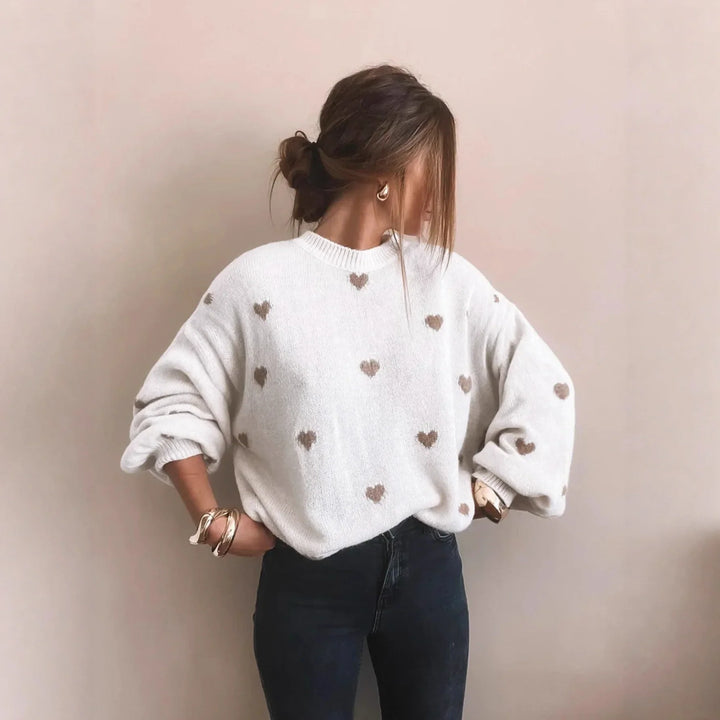 Stijntje | Women's Embroidered Sweater Knit Pullover Oversized Crew Neck 6