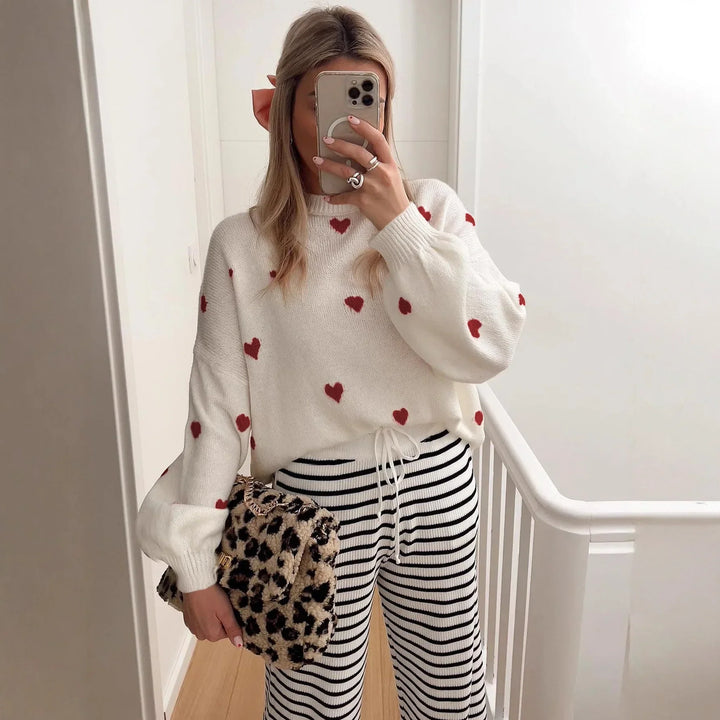 Stijntje | Women's Embroidered Sweater Knit Pullover Oversized Crew Neck 7