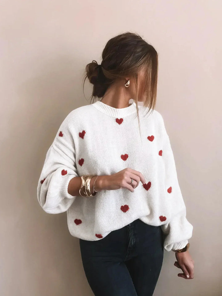 Stijntje | Women's Embroidered Sweater Knit Pullover Oversized Crew Neck 8