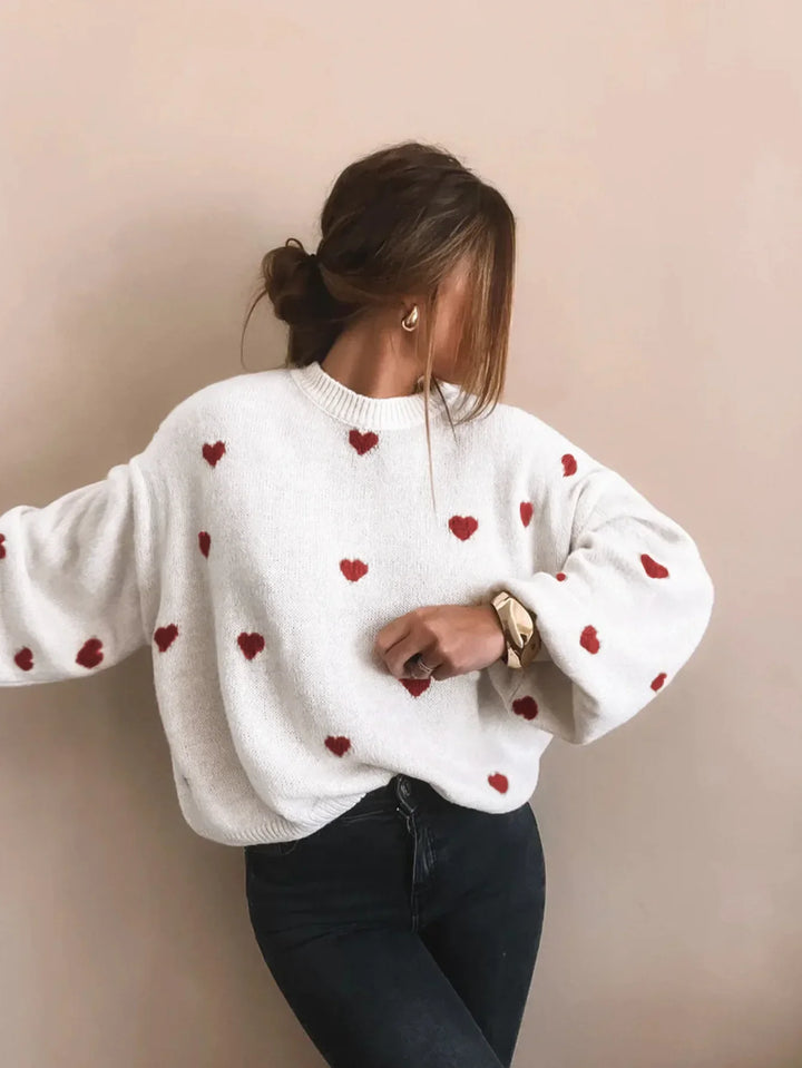 Stijntje | Women's Embroidered Sweater Knit Pullover Oversized Crew Neck 9