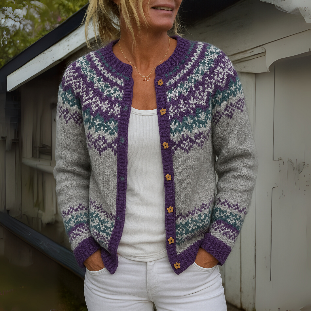 Stina - Icelandic Fair Isle Knit Cardigan 1