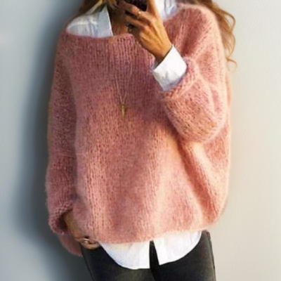 Susanna - Cosy Fuzzy Crew Neck Sweater 1