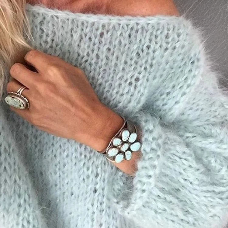 Susanna - Cosy Fuzzy Crew Neck Sweater 4