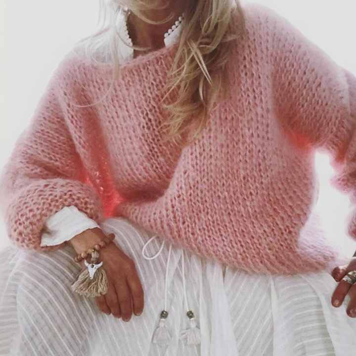 Susanna - Cosy Fuzzy Crew Neck Sweater 5