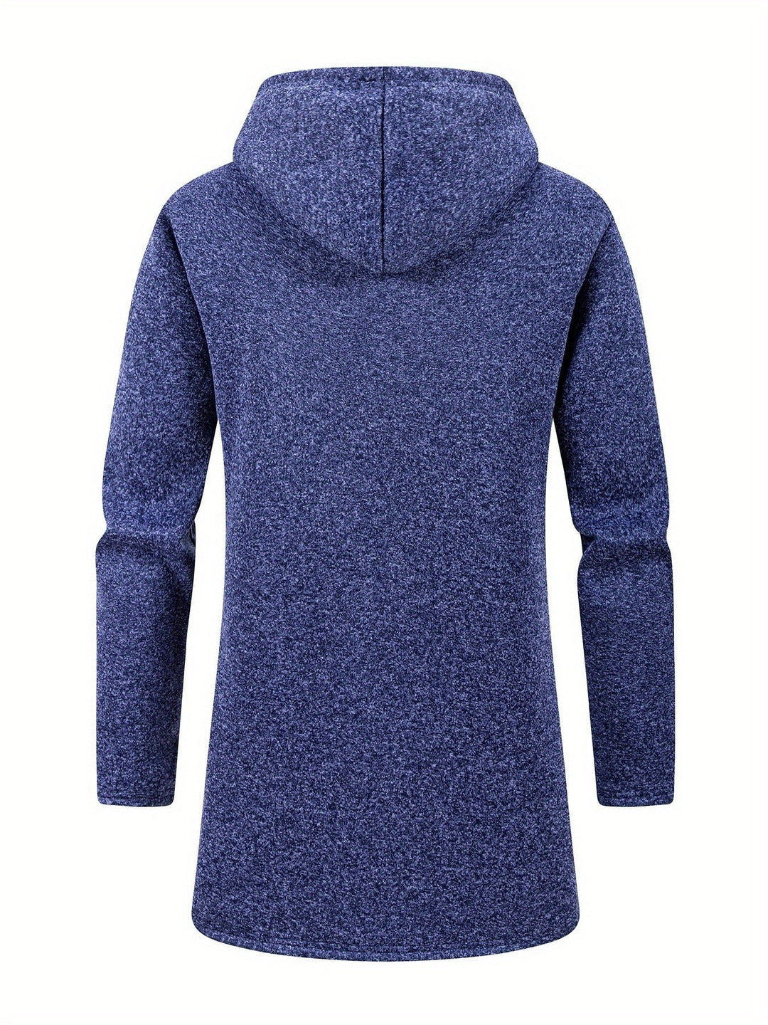 Men's Hooded Longline Knit Coat – Detail View