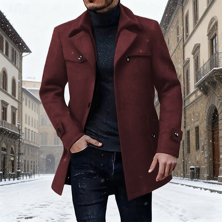 Sybren | Men's Mid Length Winter Pea Coat 4