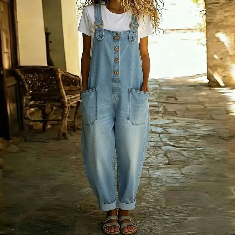 Sylvie | Women's Loose Fit Denim Overalls 1