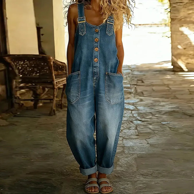 Sylvie | Women's Loose Fit Denim Overalls 2