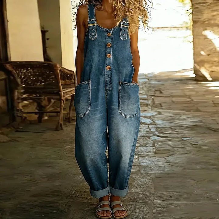 Sylvie | Women's Loose Fit Denim Overalls 2
