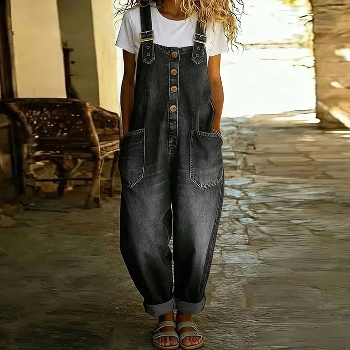Sylvie | Women's Loose Fit Denim Overalls 4