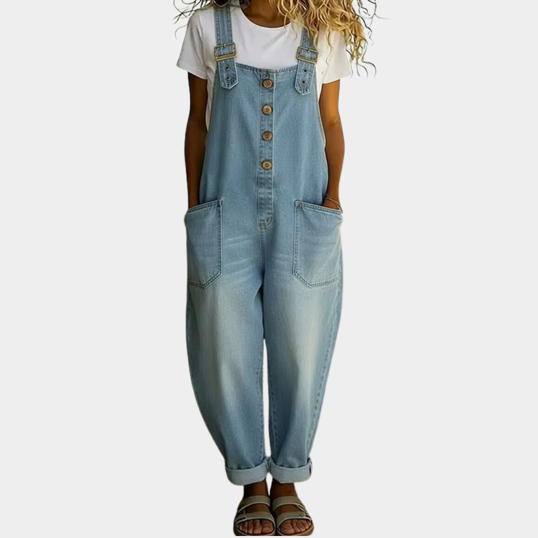 Sylvie | Women's Loose Fit Denim Overalls 5