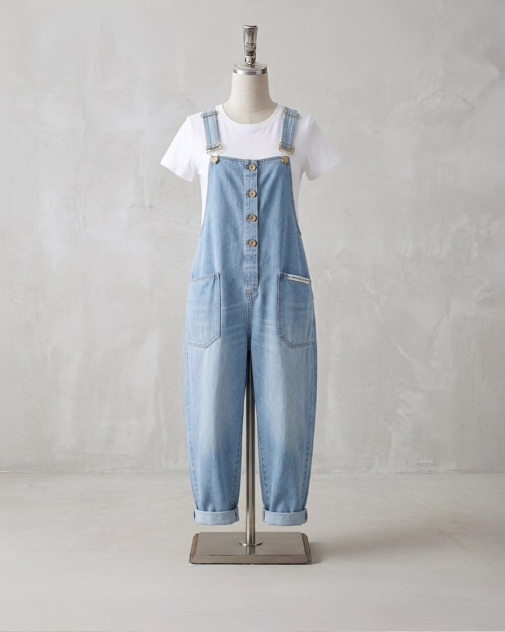 Sylvie | Women's Loose Fit Denim Overalls 6