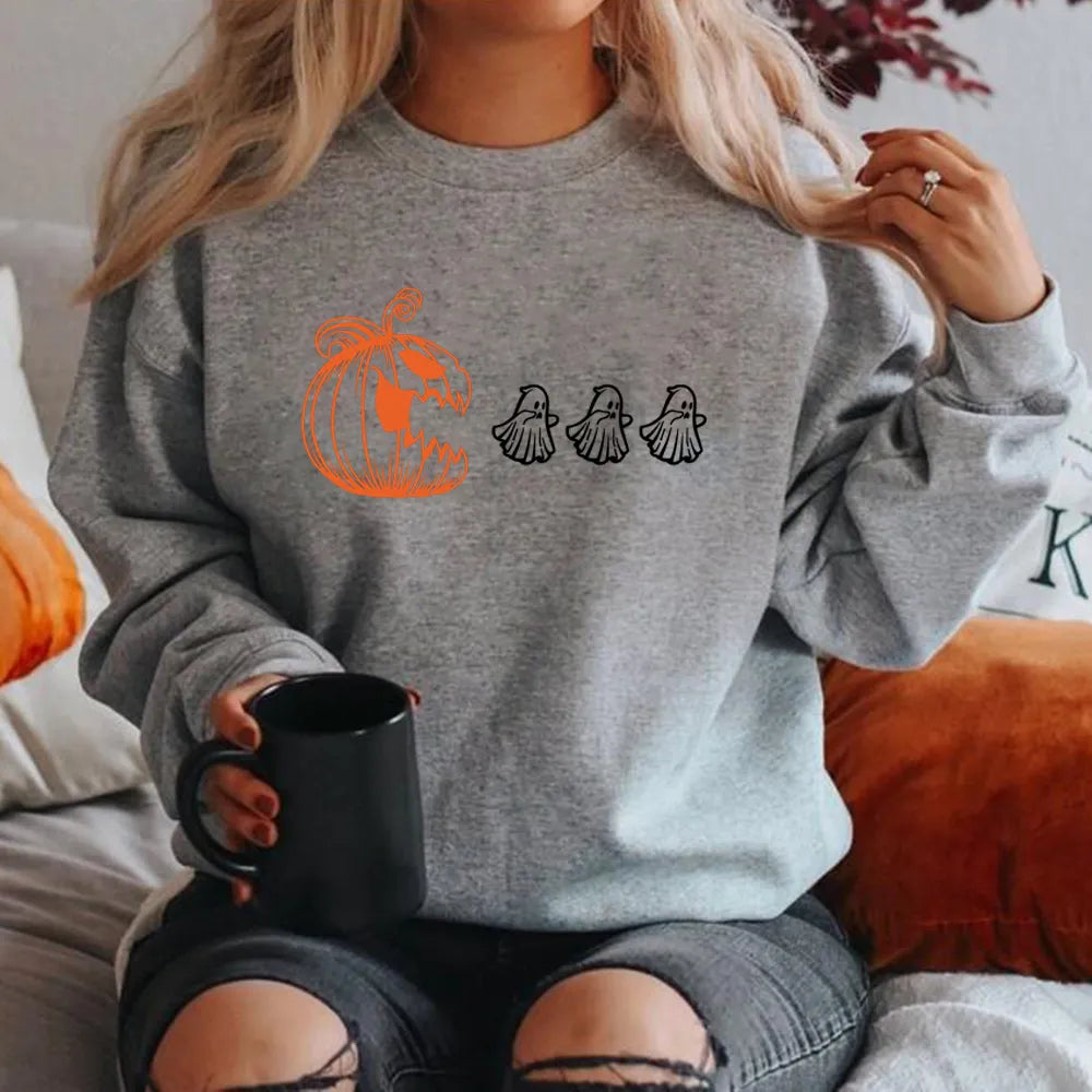 Talitha - Pumpkin Ghost Halloween Sweatshirt 3