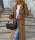 Tara | Women's Belted Coat Double Breasted Long